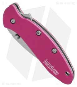 Kershaw Knife Shop -Kershaw Knife Shop Kershaw Chive Assited Opening Knife Pink 1in 94cm Beadblast 1600 Pink BHQ 2218 td spine