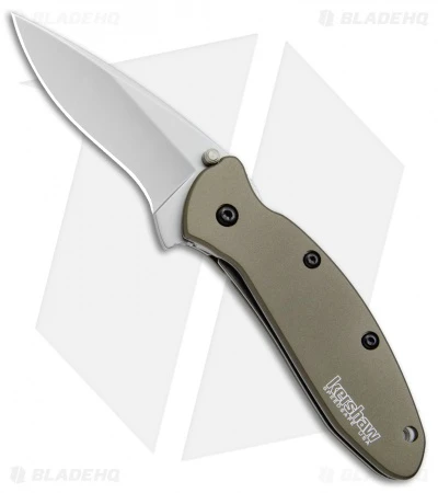 Kershaw Scallion Assisted Opening Knife Olive Green (2.25" Bead Blast) 1620OL -Kershaw Knife Shop Kershaw Scallion Olive Green 1620OL BHQ 14805 jr 2